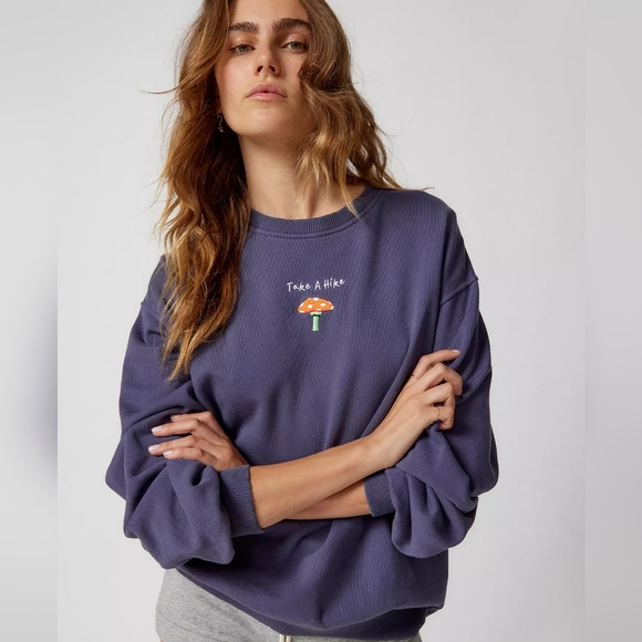 Urban Outfitters Tops - Take A Hike Embroidered Pullover Sweatshirt